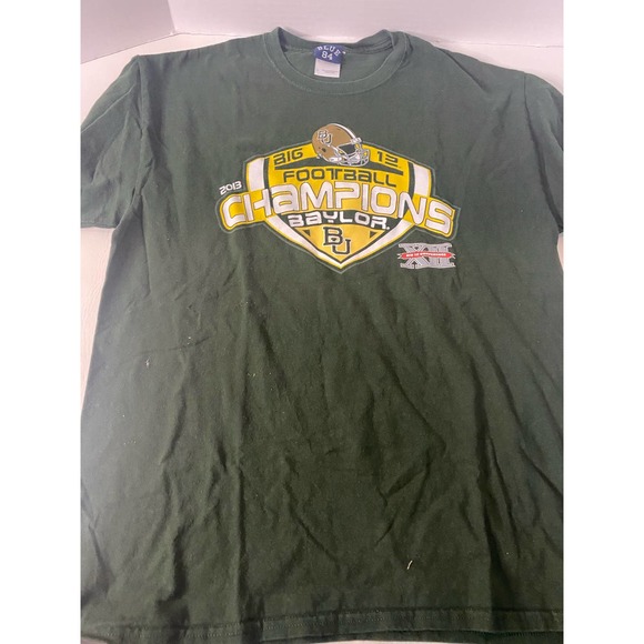 BAYLOR UNIVERSITY 2013 Big 12 Champions T-shirt Adult L Green - Picture 1 of 4